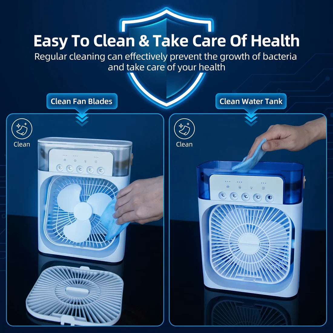 CoolKart Portable Humidifier Air Cooler Mist Fan Mini Cooler for Home